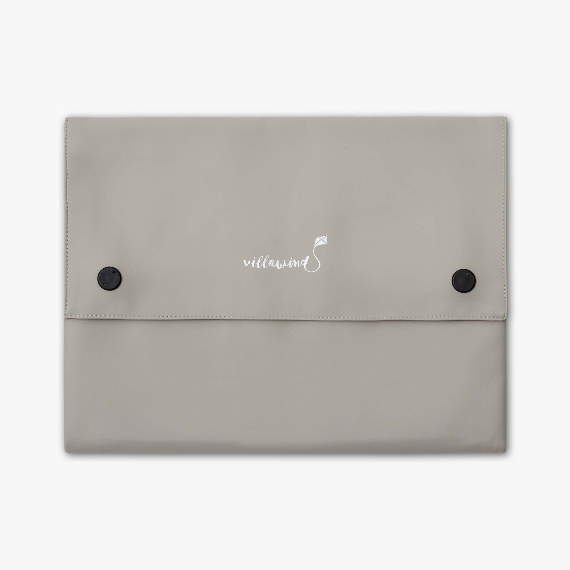 Villawind Wickeltasche faltbar für unterwegs in mausgrau